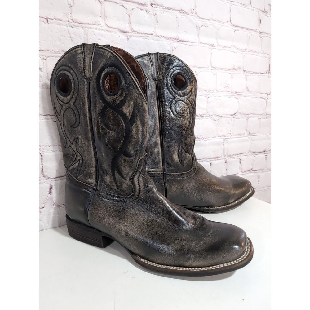 Vtg American Rebel Mens Sz 10.5 Western Boots RB5011 Gunsmoke Gray Brown Mexico